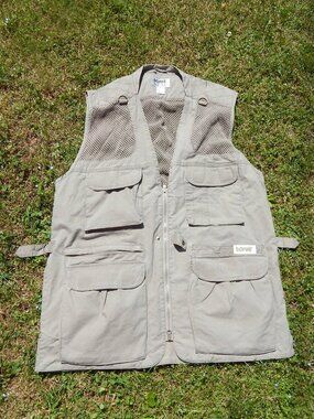 Domke PhoTOGS Vest Mens Beige Cotton Zip Mesh Photography Photographer Size XL